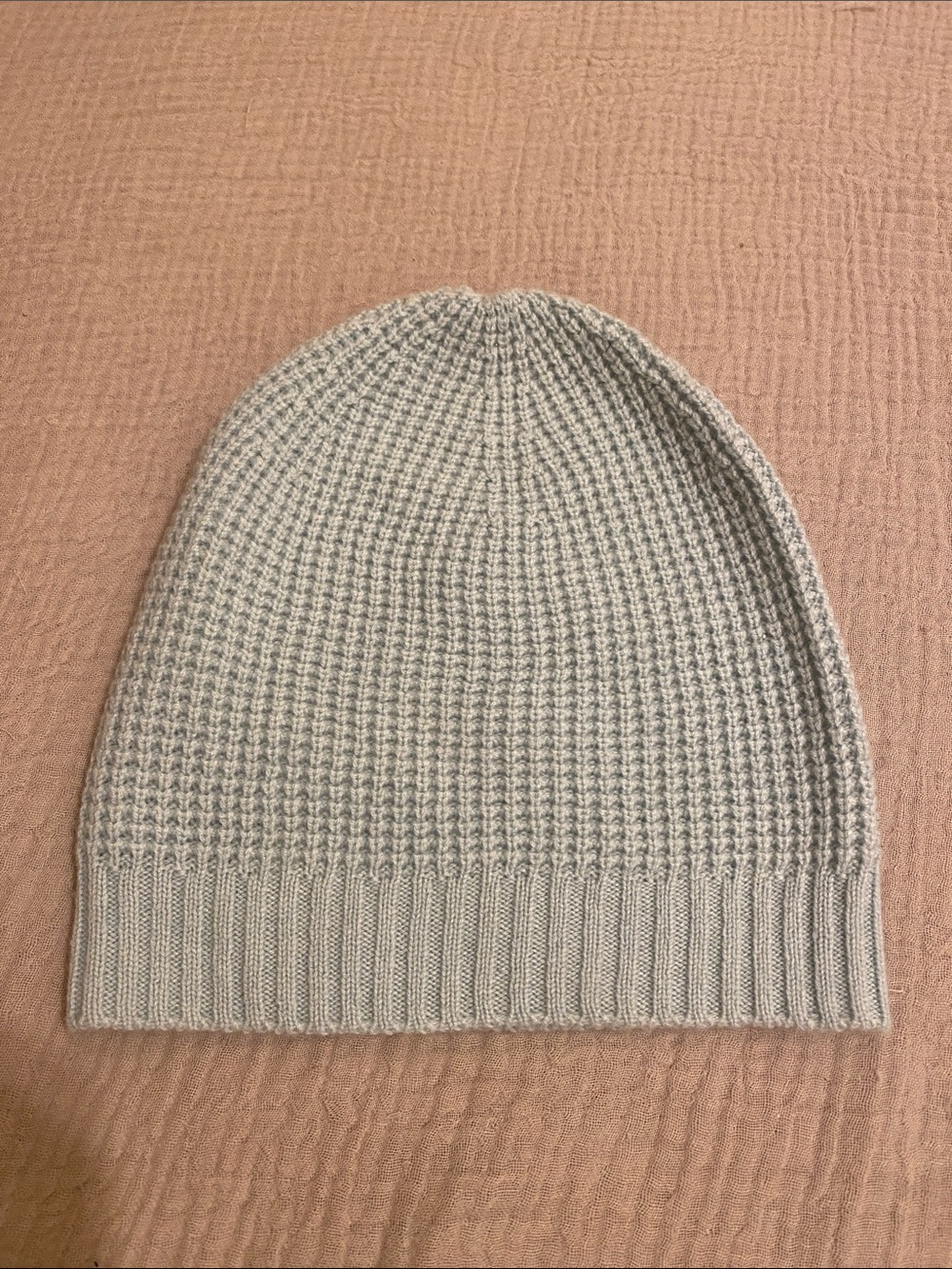 ALASHAN CASHMERE Knit Beanie Hat - Light Blue . New